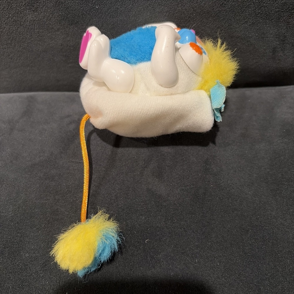 Vintage 1986 Mattel White Pocket Popple "Puffball", Poseable 3" Mini Plush #1247 - Picture 4 of 10